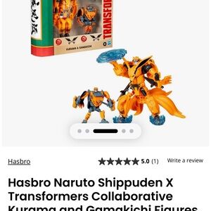 Hasbro Kurama & Gamakichi Orange and Blue Action Figures